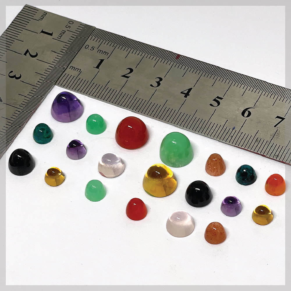 Bullet shaped high dome cabochons