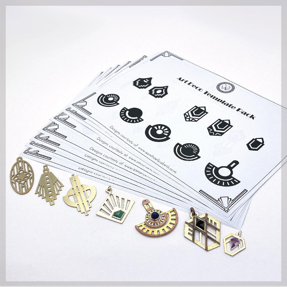 Art Deco saw piercing template pack