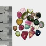Multicolor tourmaline rose cuts for jewelry making projects