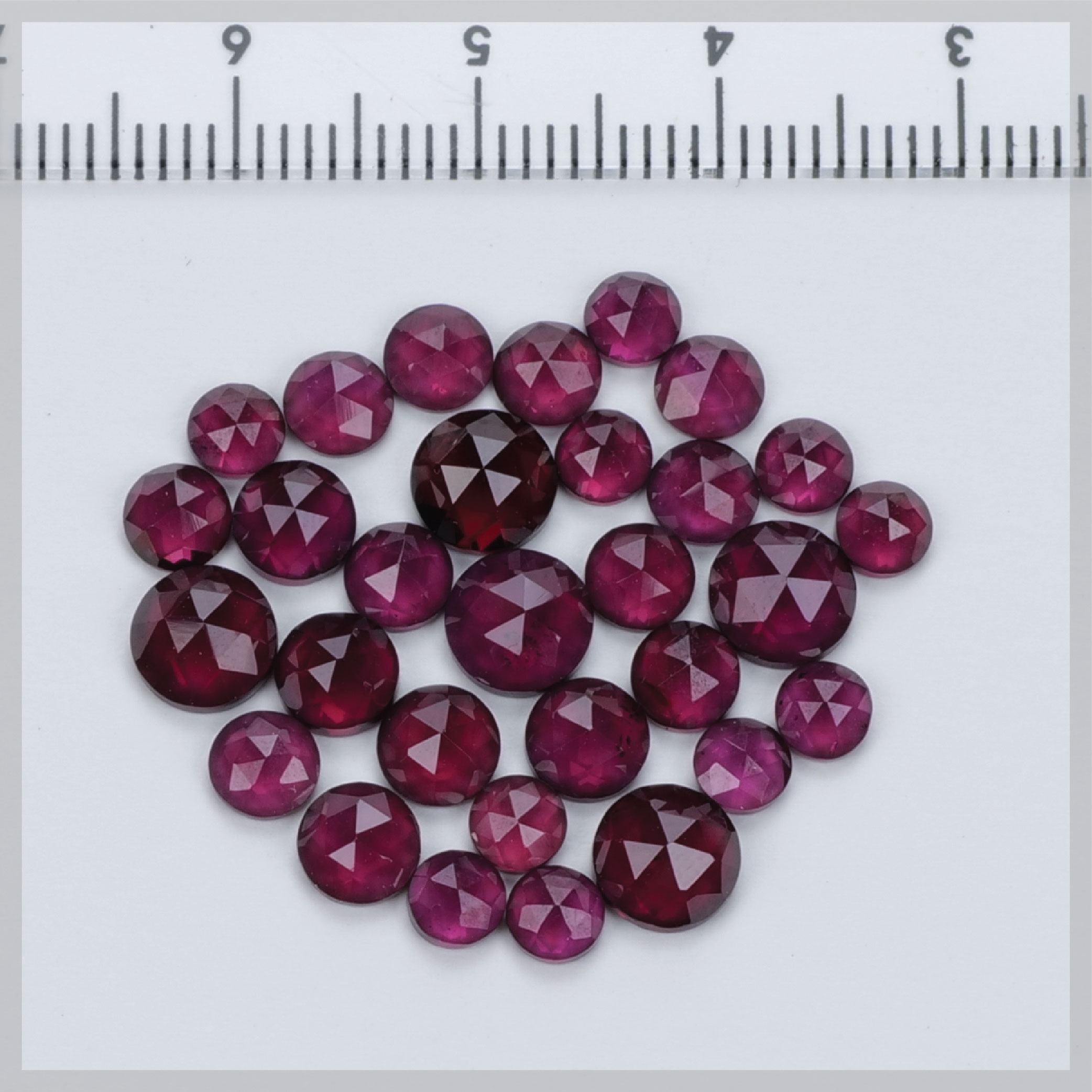 Lionel Green Street Råd indvirkning Rhodolite Garnet Rose Cut Gemstones (Round) 4-6mm - The Bazaar