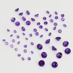 This parcel contains 60 brilliant cut amethysts from 2.5 - 5mm in size