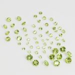 This parcel contains 60 brilliant cut peridots from 2.5 - 5mm in size