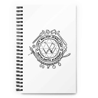 Spiral Notebook White Front (Metalsmith Academy-Black Printing)