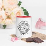 White Mug With Color Inside Red 11oz Front (Metalsmith Academy-Black Printing)