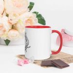 White Mug With Color Inside Red 11oz Right (Metalsmith Academy-Black Printing)