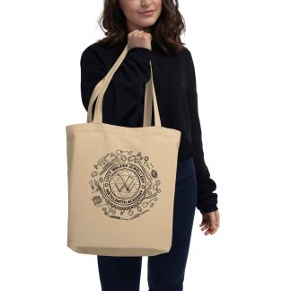 Eco Tote Bag Oyster Front (More Is More-Black Printing)