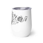 Wine Tumbler White Right (More Is More-Black Printing)