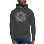 Unisex Premium Hoodie Charcoal Heather Front (More Is More-White Printing)