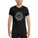 Unisex Tri Blend T-Shirt Charcoal Black Triblend Front (Metalsmith Academy-White Printing)