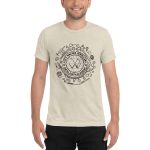 Unisex Tri Blend T-Shirt Oatmeal Triblend Front (More Is More-Black Printing)