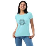 Womens Fitted T-Shirt Cancun Front (Metalsmith Academy-Black Printing)