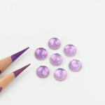 Amethyst and mother of pearl round rose cut 8mm