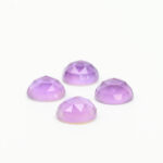Amethyst and mother of pearl round rose cut 10mm