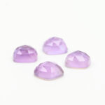 Amethyst and mother of pearl cushion rose cut 10mm