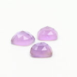 Amethyst and mother of pearl cushion rose cut 12mm