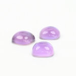 Amethyst and mother of pearl cushion cabochon 12mm