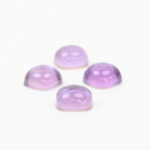 Lilac amethyst and mother of pearl cushion cabochon 10mm