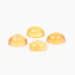 Citrine and mother of pearl cushion cabochon 10mm