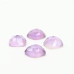 Lilac amethyst and mother of pearl cushion rose cut 10mm