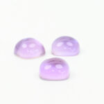 Lilac amethyst and mother of pearl cushion cabochon 12mm