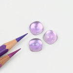 Lilac amethyst and mother of pearl cushion cabochon 12mm