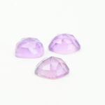 Lilac amethyst and mother of pearl cushion rose cut 12mm