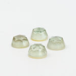 Green amethyst and mother of pearl round rose cut 10mm