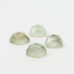Green amethyst and mother of pearl cushion rose cut 10mm