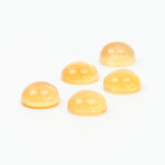Citrine and mother of pearl round cabochon 10mm