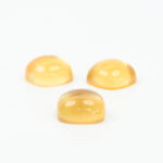 Citrine and mother of pearl cushion cabochon 12mm