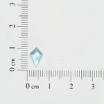 Blue topaz and mother of pearl kite cut 6mm x 9mm