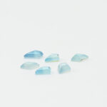 Blue topaz and mother of pearl kite cut 4.5mm x 7mm