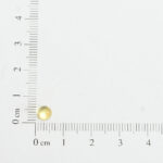 Lemon quartz and mother of pearl round cabochon 5mm