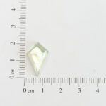 Green amethyst and mother of pearl kite cut 12mm x 20mm