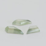 Green amethyst and mother of pearl kite cut 10mm x 17mm