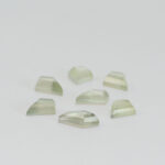 Green amethyst and mother of pearl kite cut 6mm x 9mm