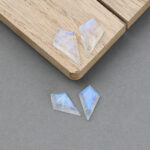 Moonstone kite cut gemstones