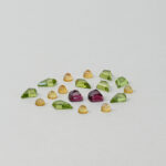 Bold and bright peridot, garnet and citrine gemstone collection