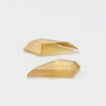 Champagne quartz and mother of pearl kite cut 12mm x 20mm