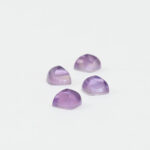 Amethyst and mother of pearl sugarloaf cabochon 6mm