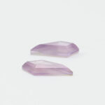 Lilac amethyst and mother of pearl kite cut 10mm x 17mm