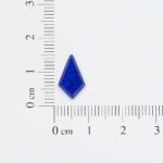 Rock crystal and lapis kite cut 8mm x 13mm
